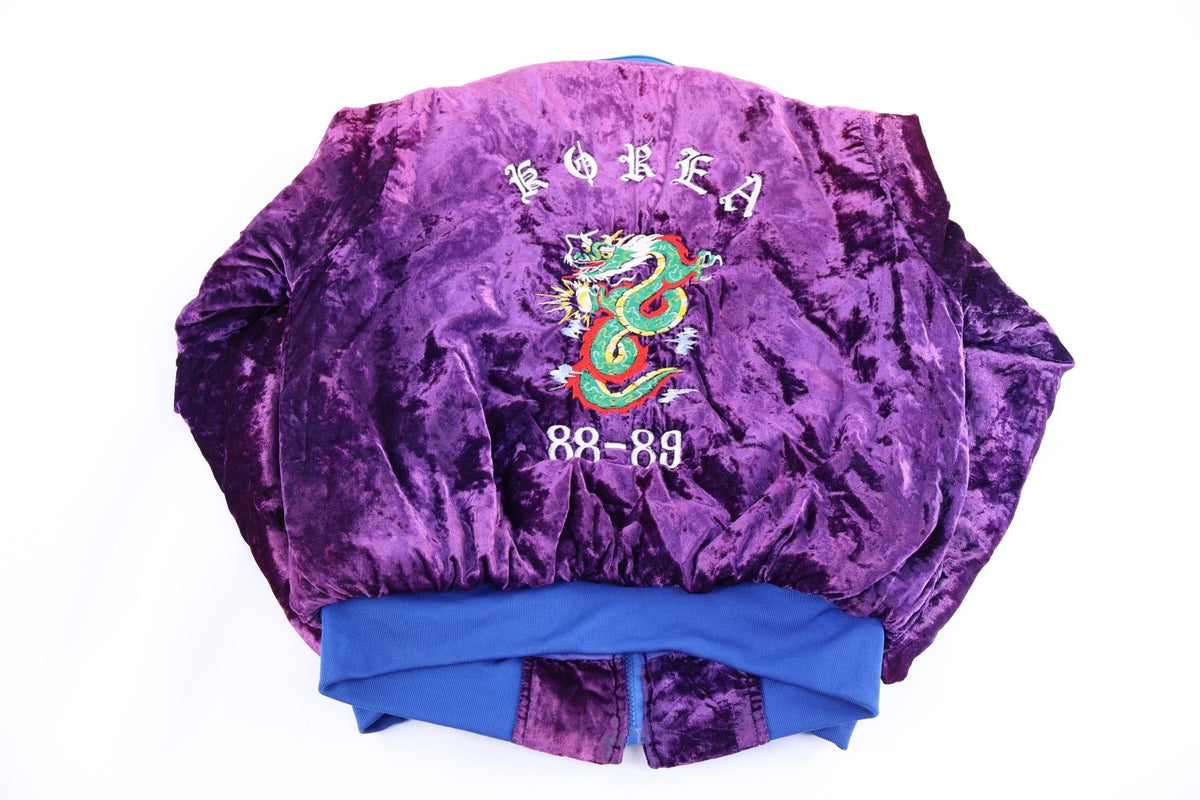 1988/89 Korea Souvenir Velvet Bomber Jacket product image 1