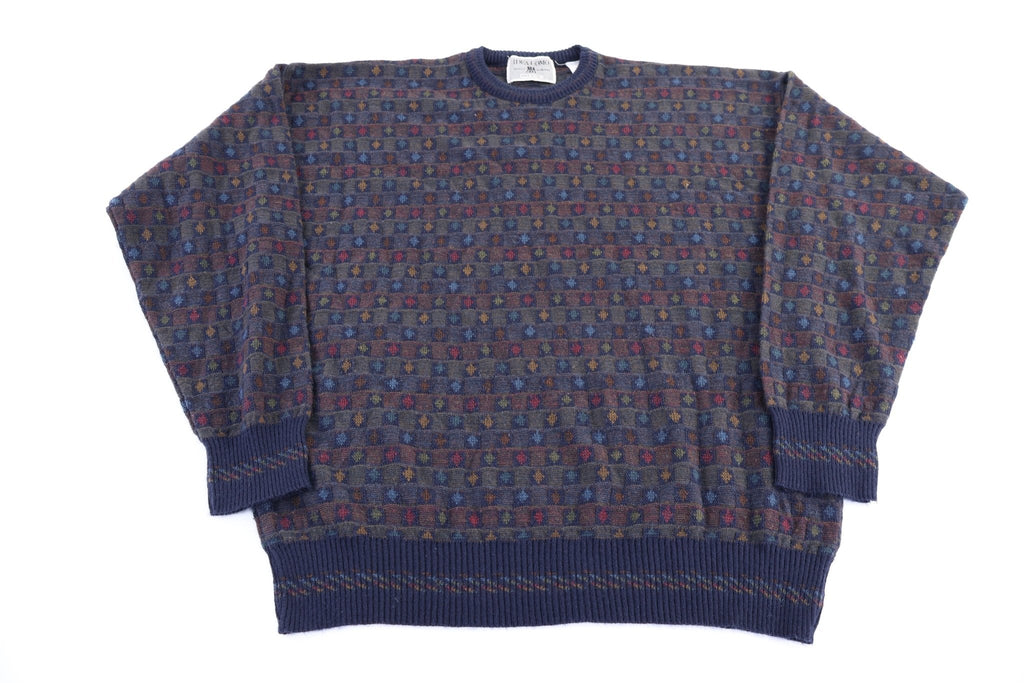 80's Idea Uomo Multipattern Knit Sweater
