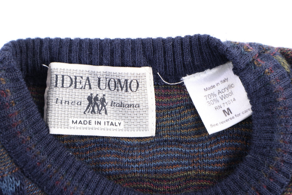 80's Idea Uomo Multipattern Knit Sweater