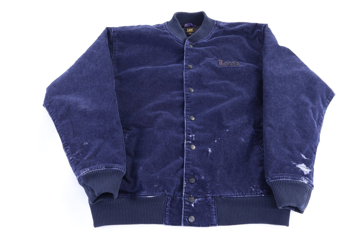 80's Lee Blue Corduroy Bomber Jacket product image 1