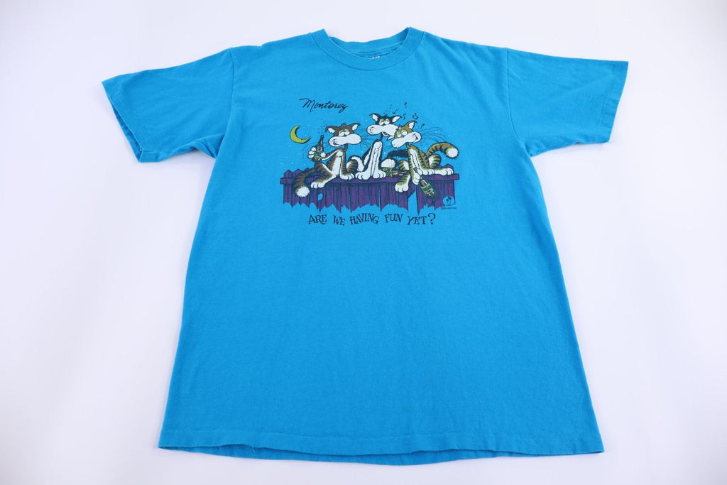 80's Monterey Cats Humor Graphic T-shirt product image 1