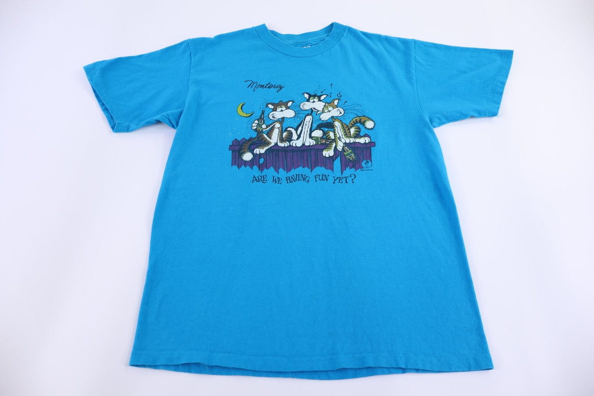 80's Monterey Cats Humor Graphic T-shirt product image 1