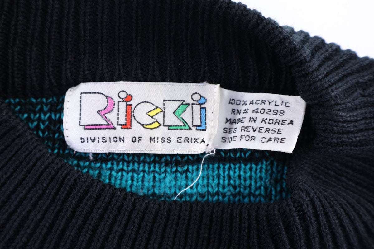80's Ricki Multipatterned Knit Sweater