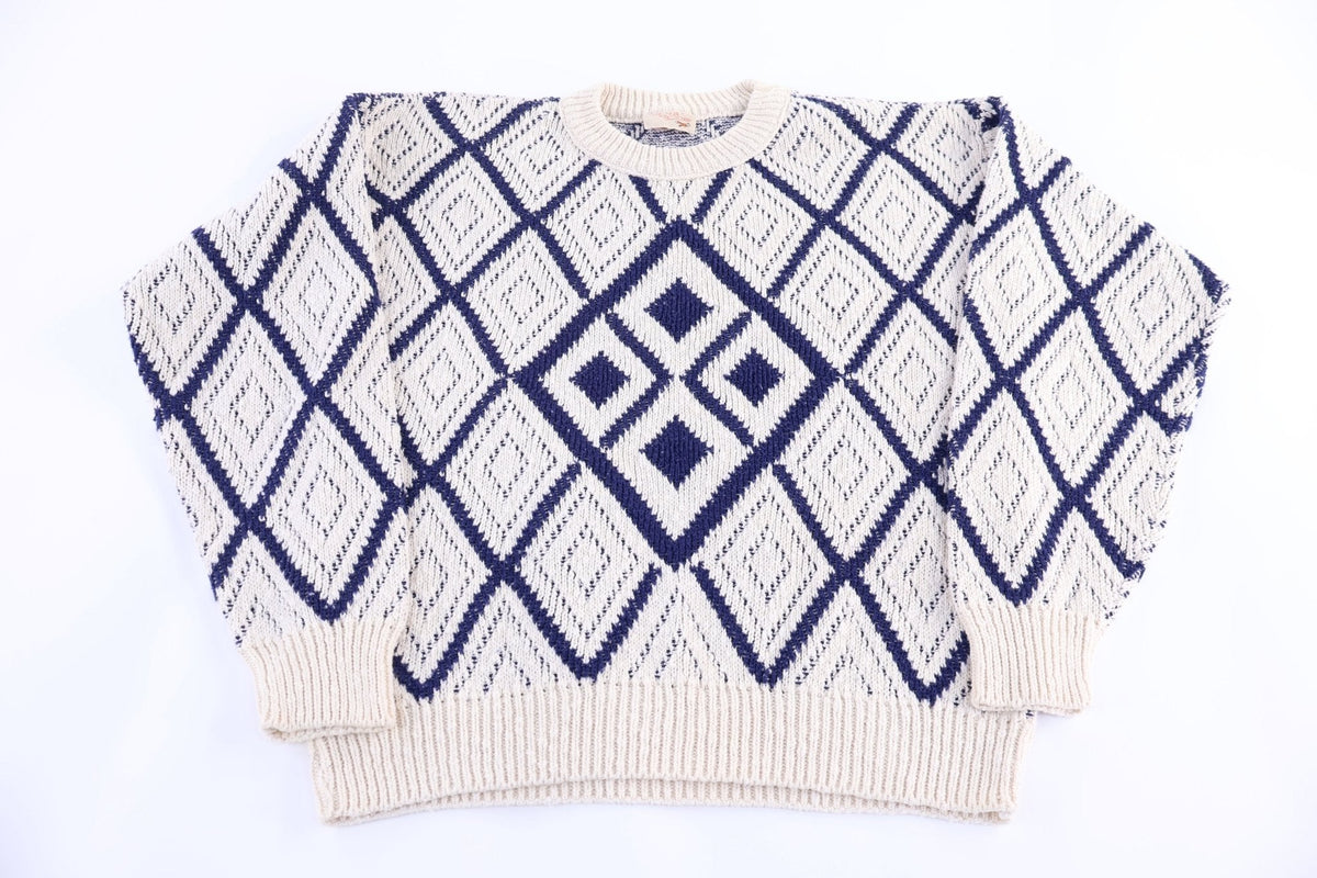 80's The Fox Multipattern Knit Sweater