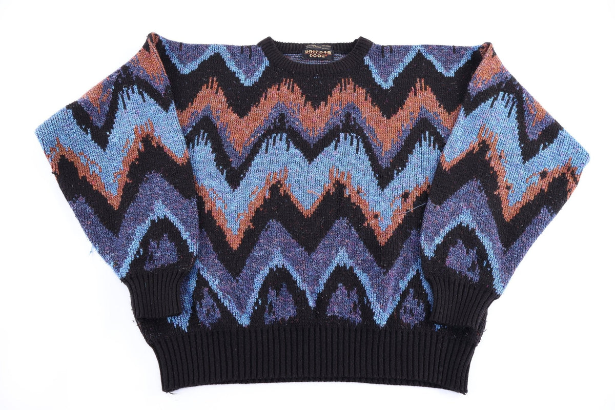 80's Uniform Code Multicolor Knit Sweater