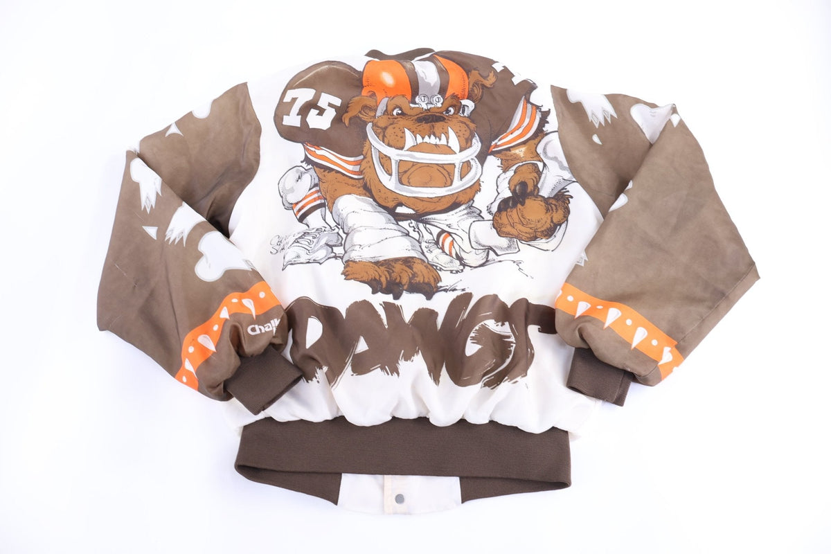 90's Cleveland Browns Football Bomber Chalk Line Jacket product image 1