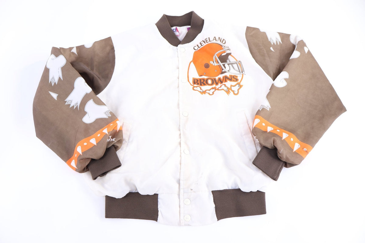 90's Cleveland Browns Football Bomber Chalk Line Jacket product image 2