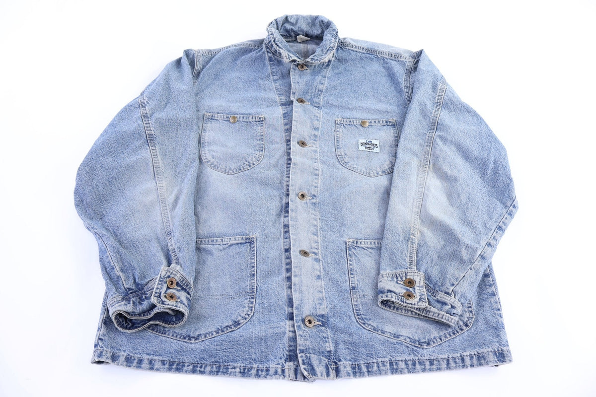 90's Lee Dungarees Light Wash Chore Jacket product image 1