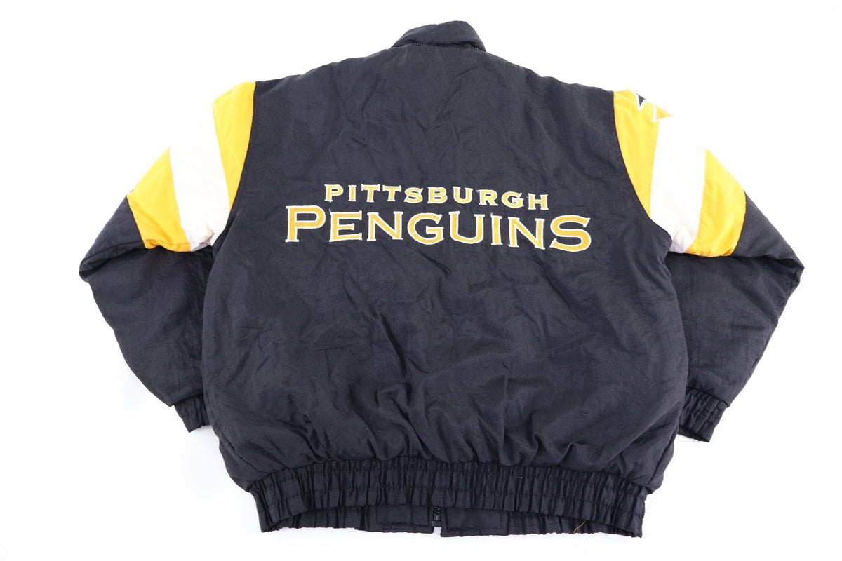 90's Logo Athletics Pittsburgh Penguins Hockey Puffer Jacket product image 2
