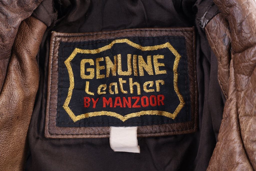 90's Manzoor Brown Leather Jacket product image 4
