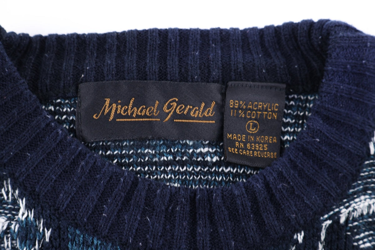 90's Michael Gerald Multipattern Knit Sweater