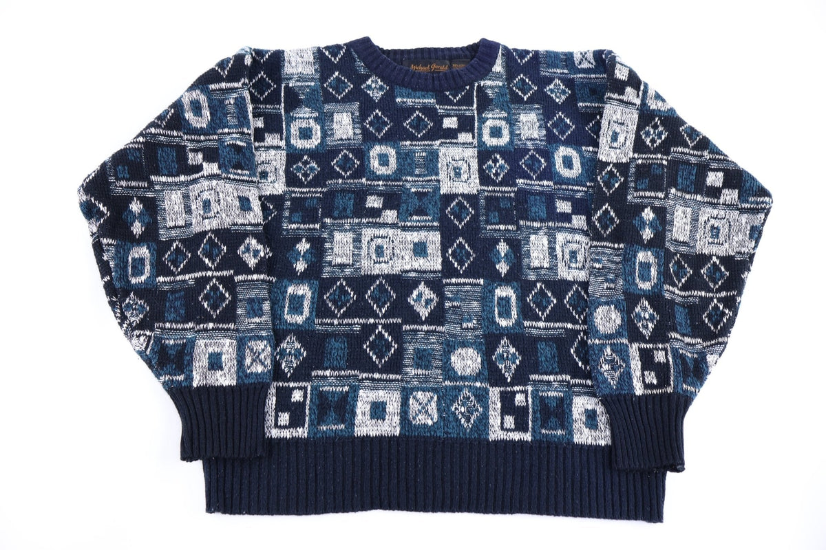 90's Michael Gerald Multipattern Knit Sweater