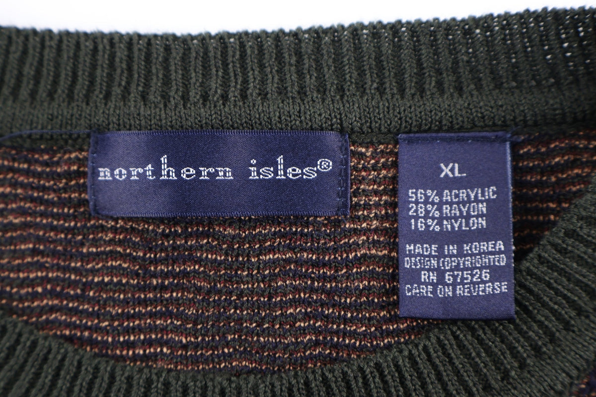 90's Northern Isles Multipattern Knit Sweater
