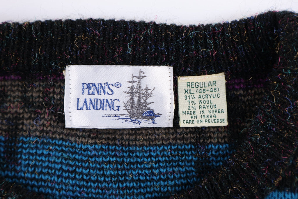 90's Penn's Landing Multipattern Knit Sweater