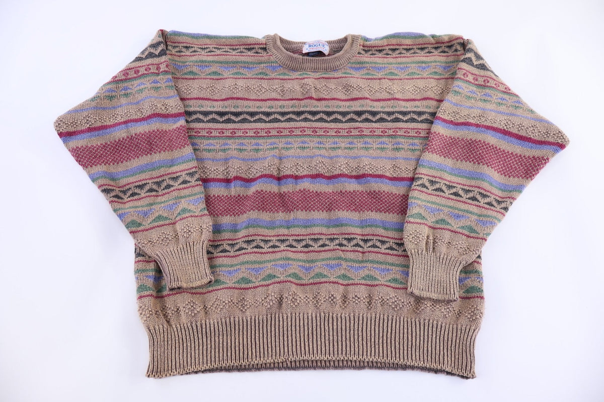 90's Rogue Product Multipattern Knit Sweater