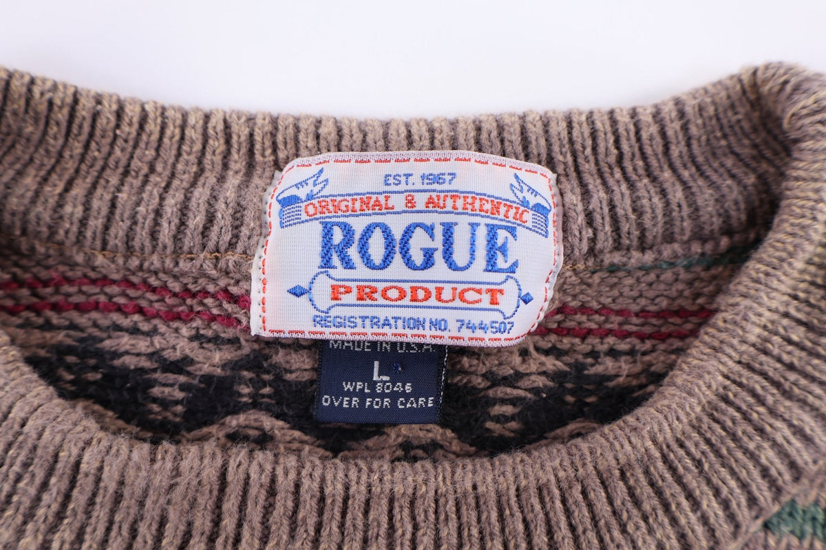 90's Rogue Product Multipattern Knit Sweater