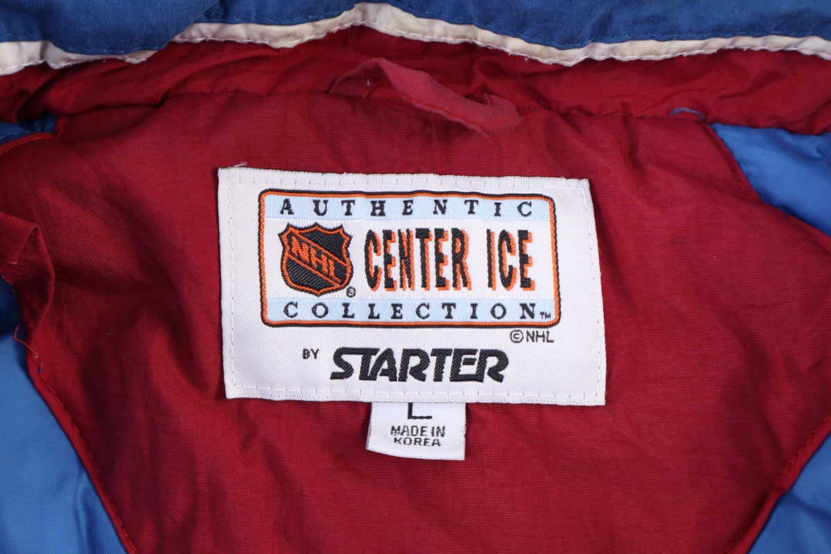 90's Starter Colorado Avalanche Full Zip Puffer Jacket product image 3