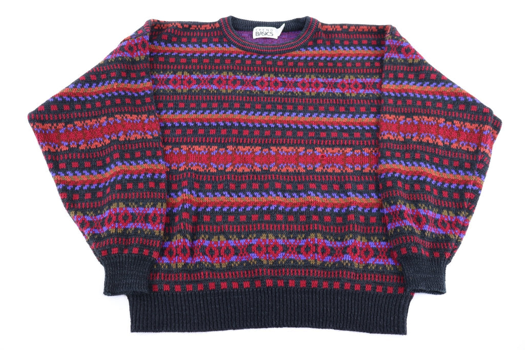 90's Trend Basics Multicolor Knit Sweater
