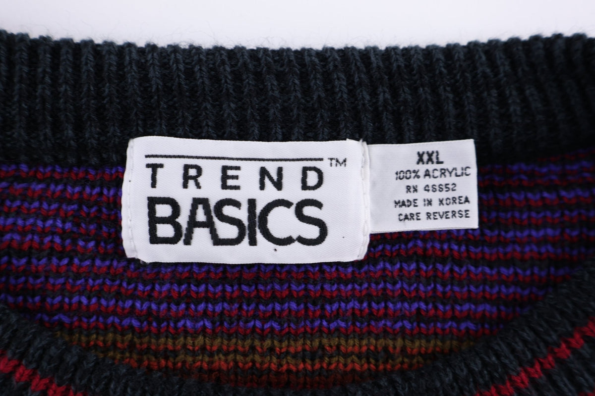 90's Trend Basics Multicolor Knit Sweater