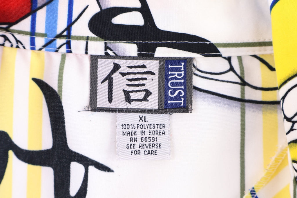 90's Trust Hip Hop Graphic Button Down