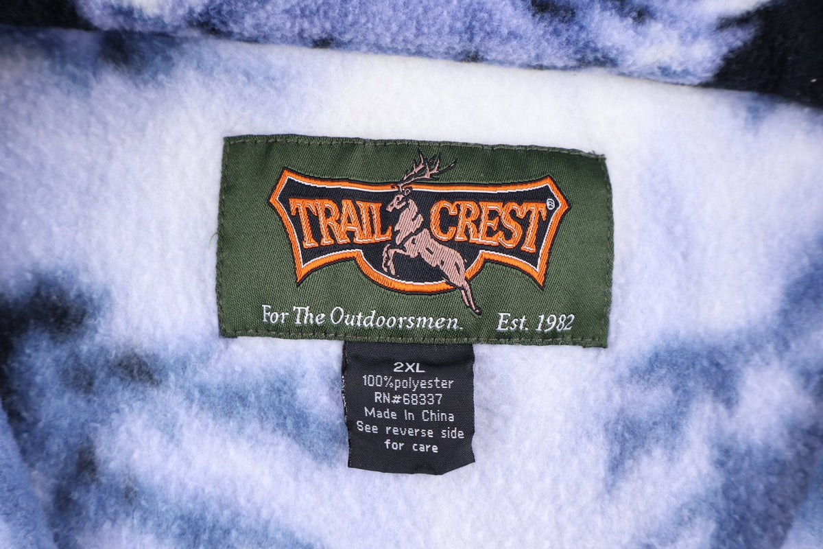 90's Wolf Nature All Over Graphic Fleece Jacket product image 3