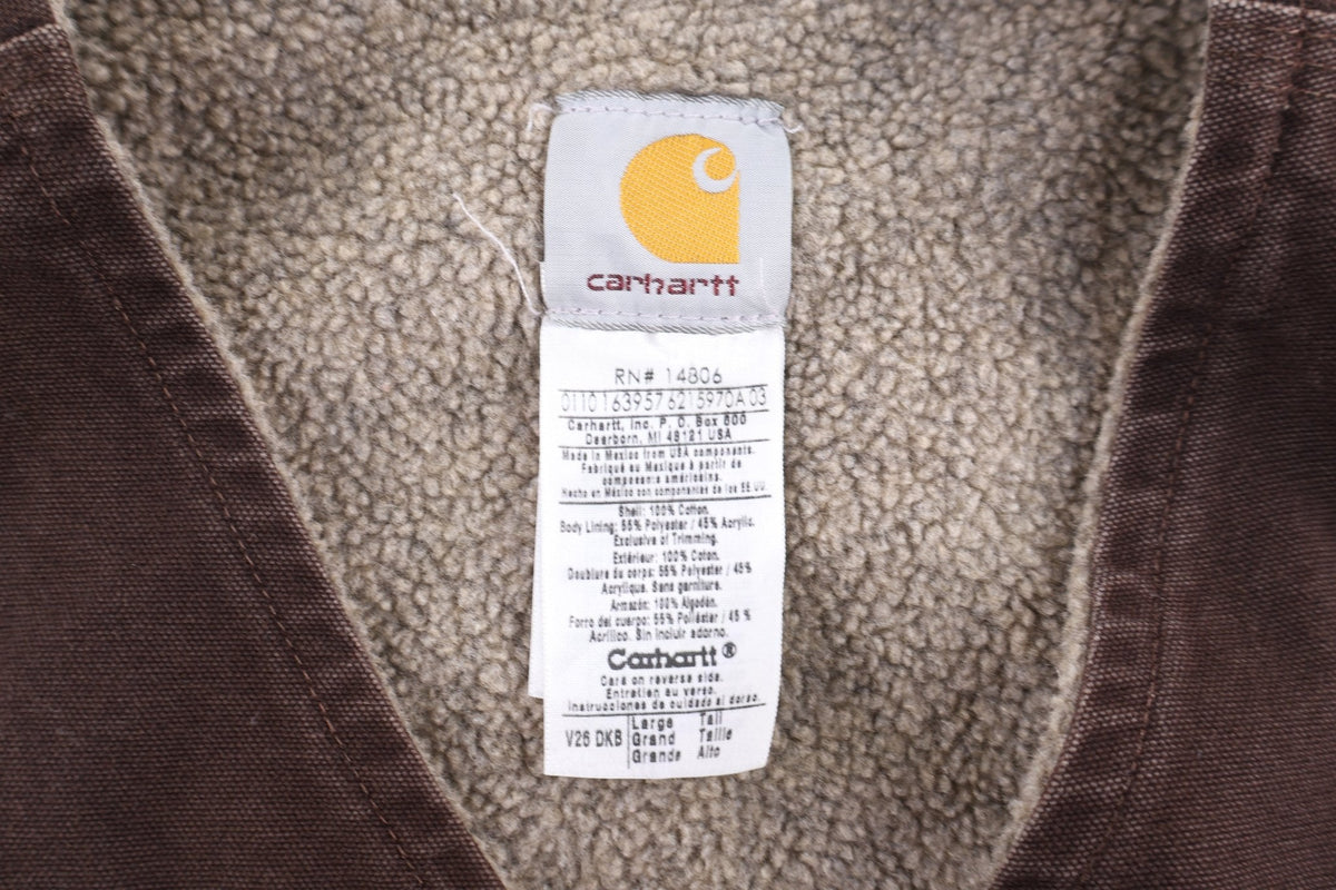 Carhartt Logo Patch Brown Full Zip Vest