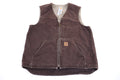 Carhartt Logo Patch Brown Full Zip Vest