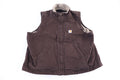 Carhartt Logo Patch Brown Full Zip Vest