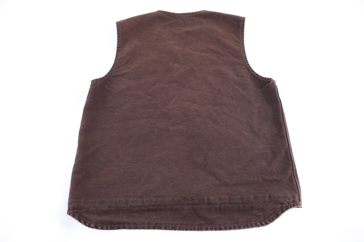 Carhartt Logo Patch Brown Full Zip Vest