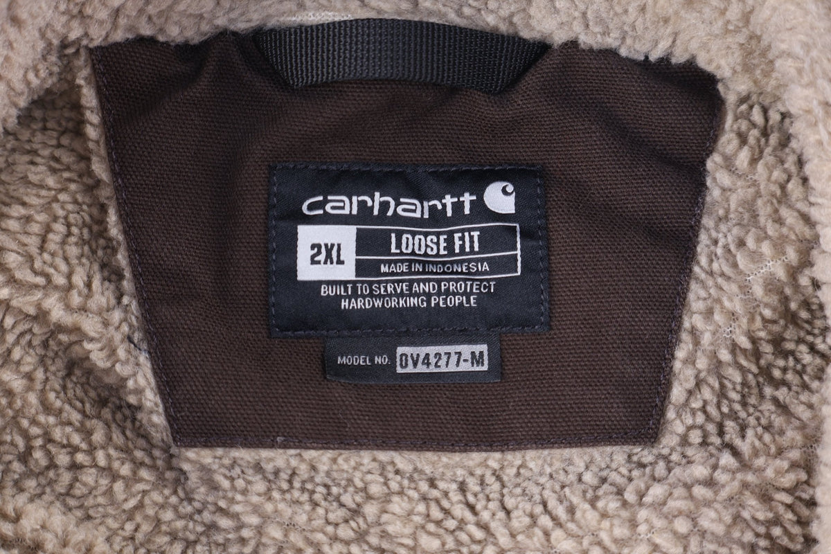 Carhartt Logo Patch Brown Full Zip Vest