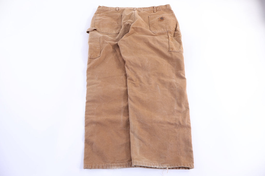 Carhartt Logo Patch Tan Flannel Lined Pants product image 2