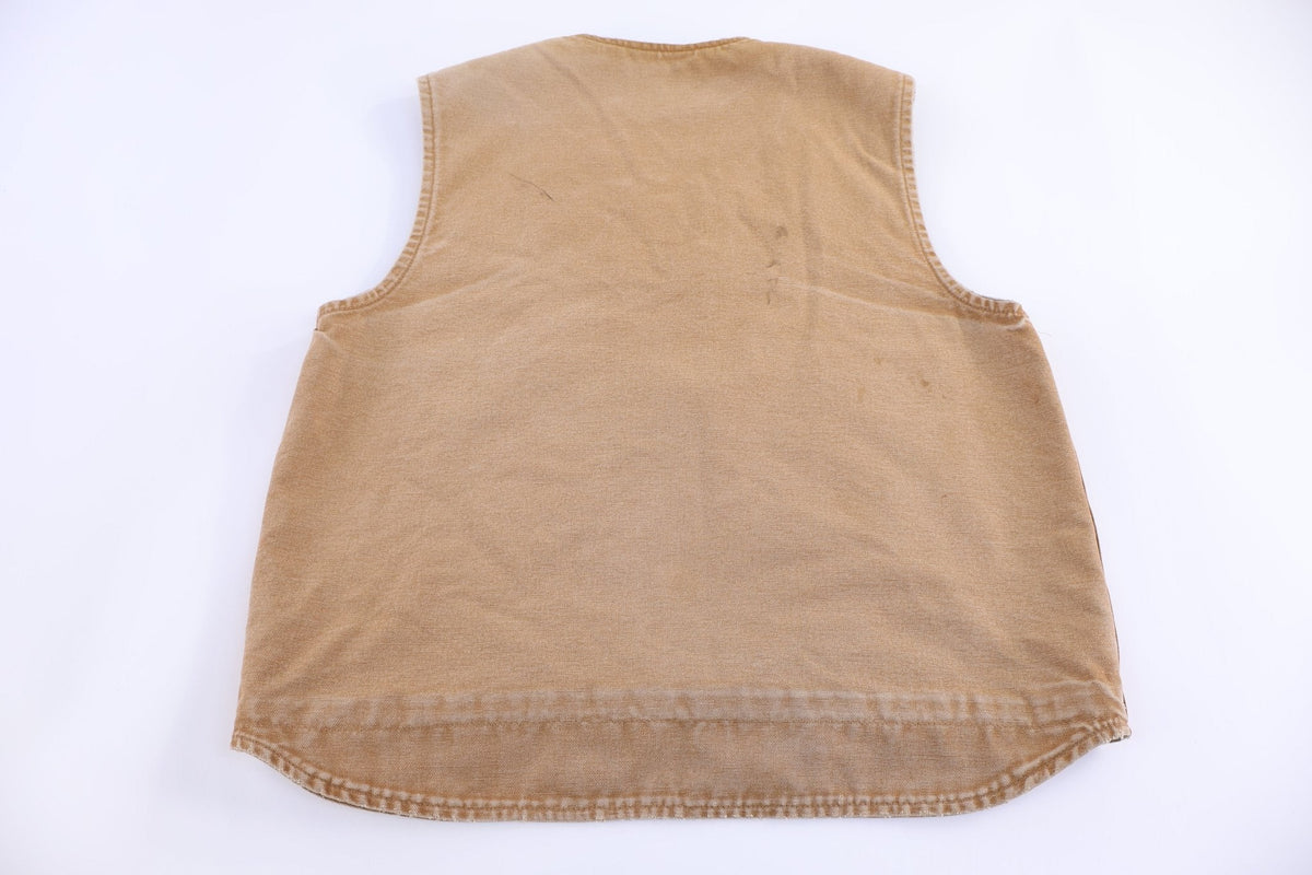 Carhartt Logo Patch Tan Full Zip Vest