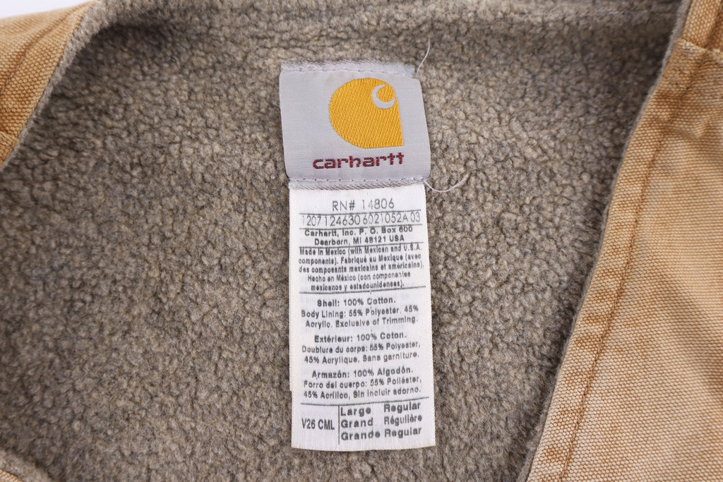 Carhartt Logo Patch Tan Full Zip Vest
