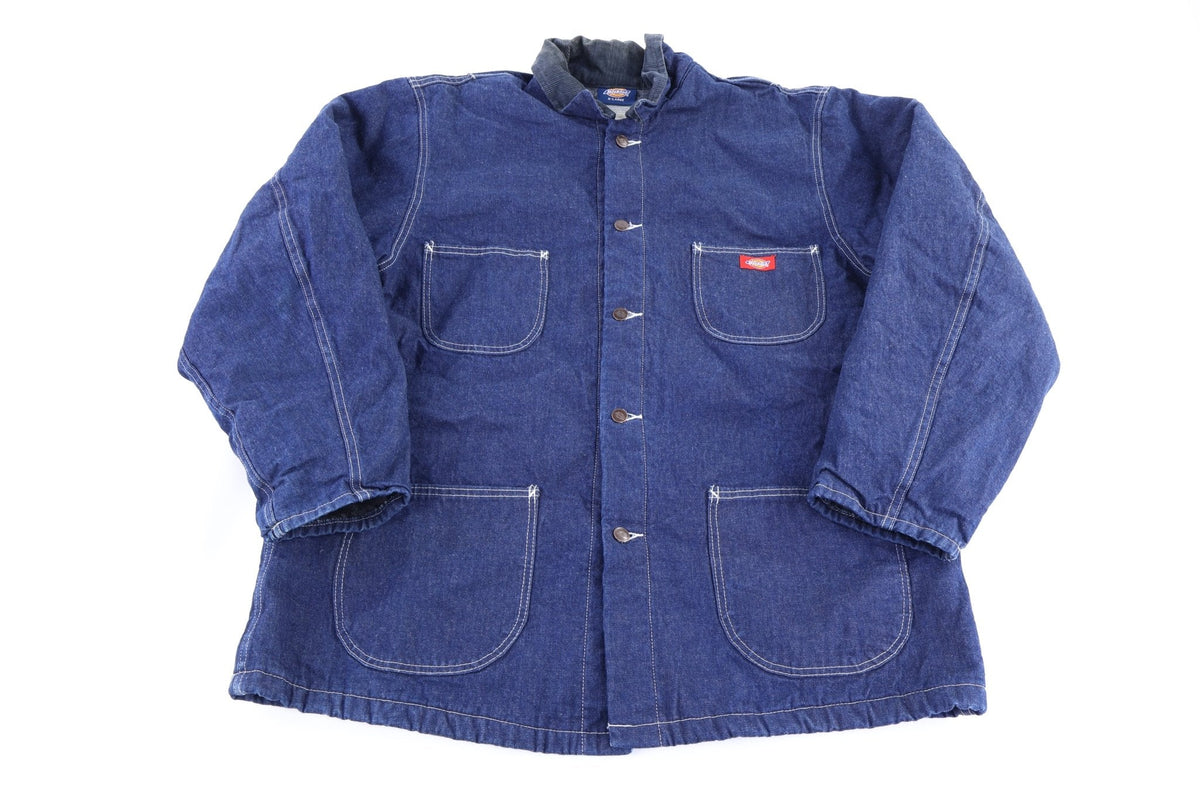 Dickies Logo Patch Blanket Lined Denim Chore Jacket