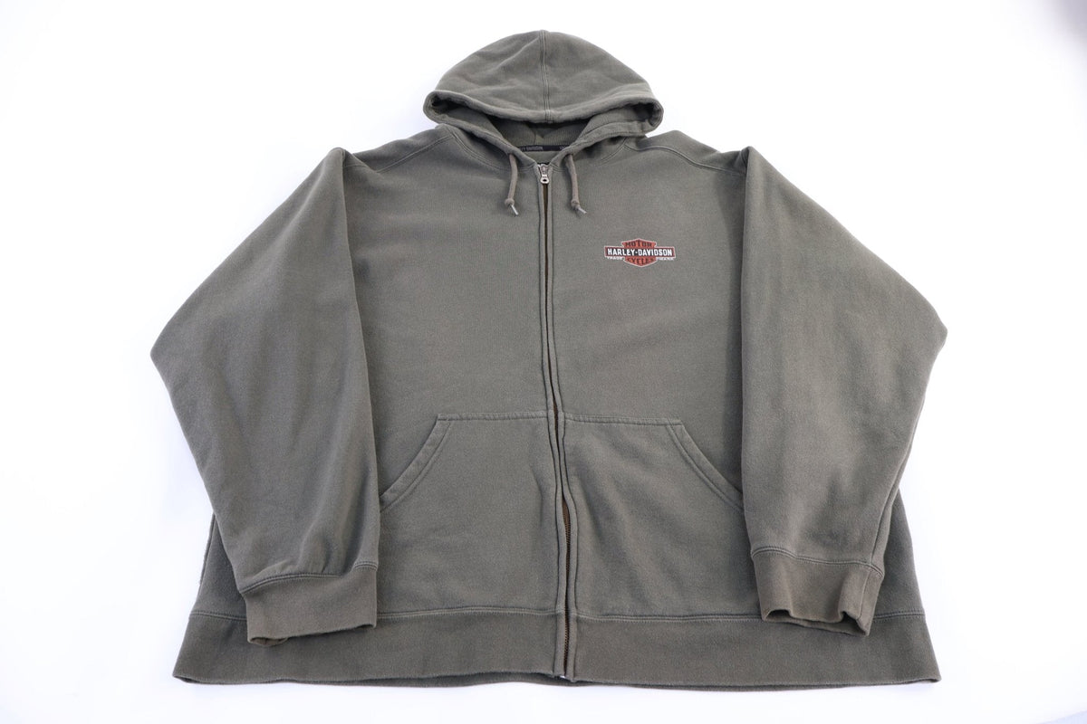 Harley Davidson Motorcycles Green Full Zip Hoodie product image 1