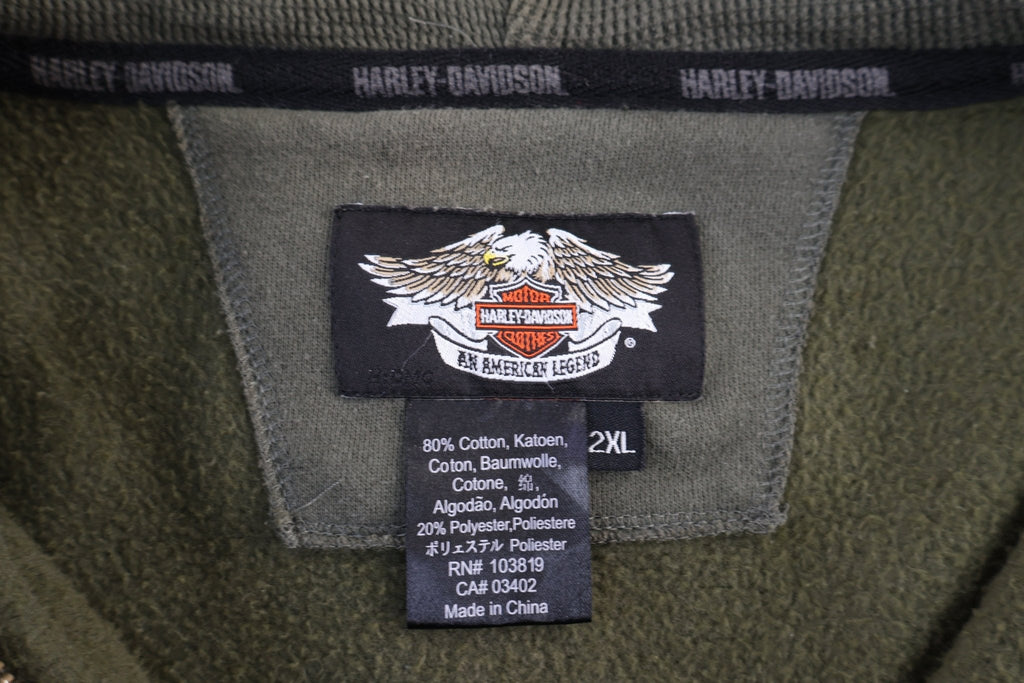 Harley Davidson Motorcycles Green Full Zip Hoodie product image 3