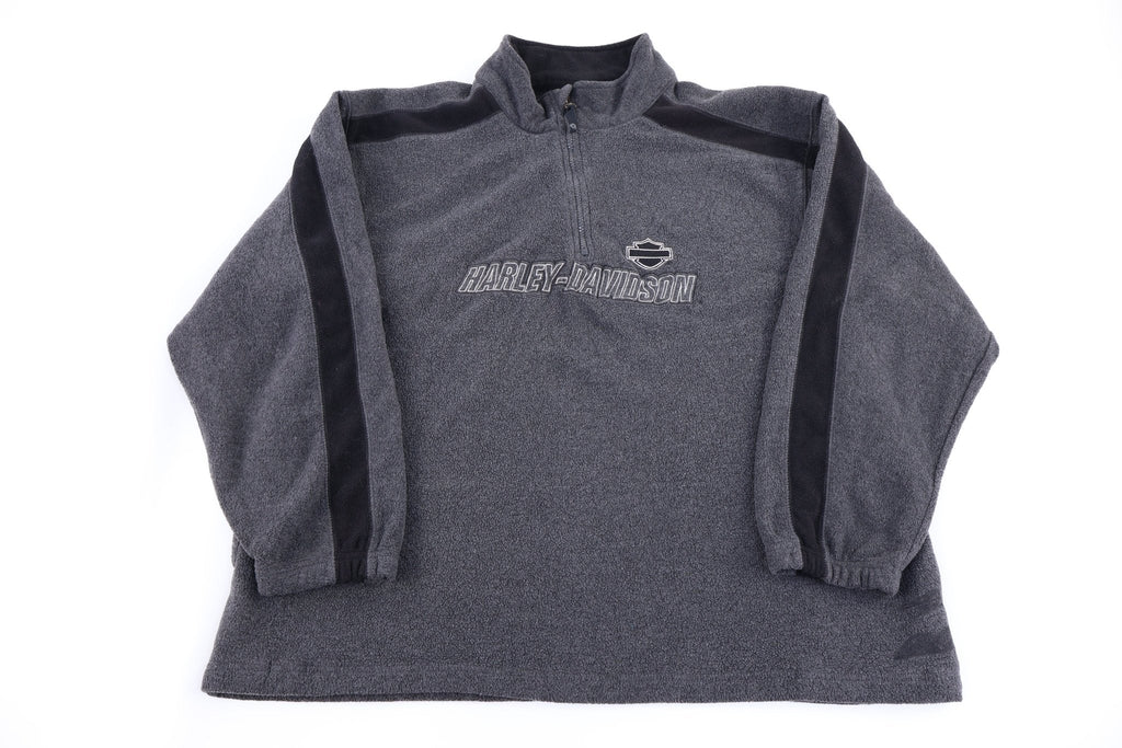 Harley Davidson Motorcycles Grey Fleece Pullover Sweater