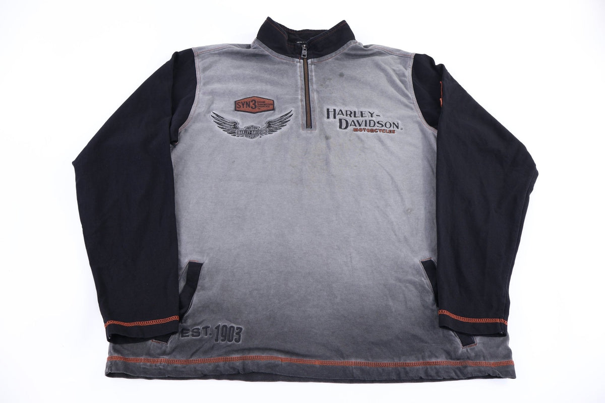 Harley Davidson Motorcycles Quarter Zip Pullover