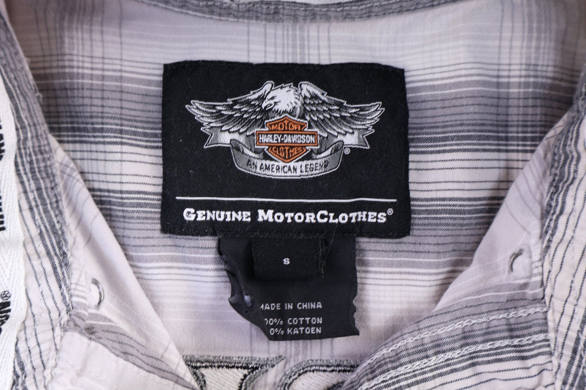Harley Davidson Motorcycles Short Sleeve Button Down