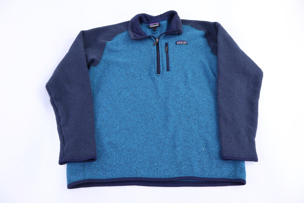 Patagonia Logo Patch Blue Quarter Zip Pullover
