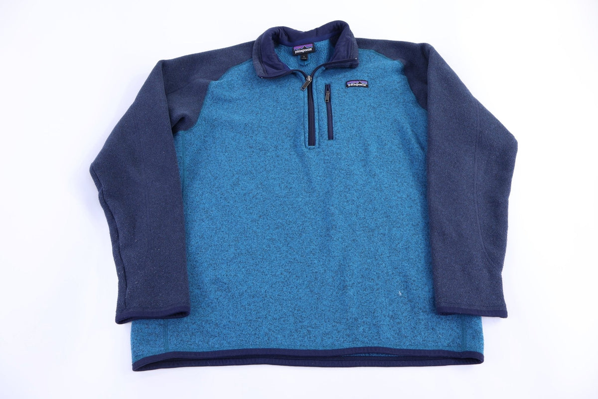 Patagonia Logo Patch Blue Quarter Zip Pullover