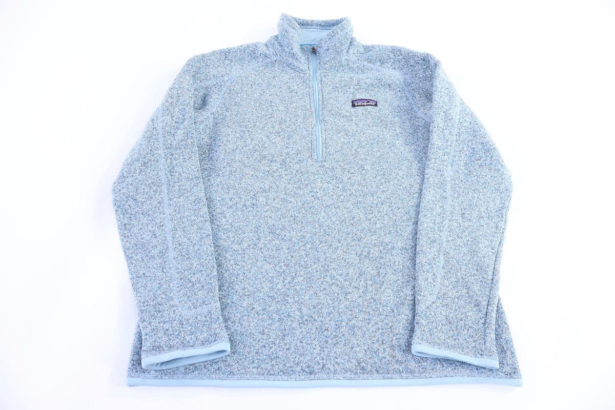 Patagonia Logo Patch Blue Quarter Zip Sweater