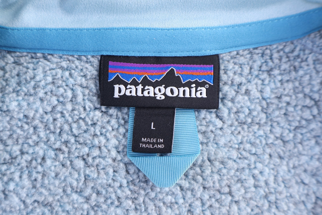 Patagonia Logo Patch Blue Quarter Zip Sweater