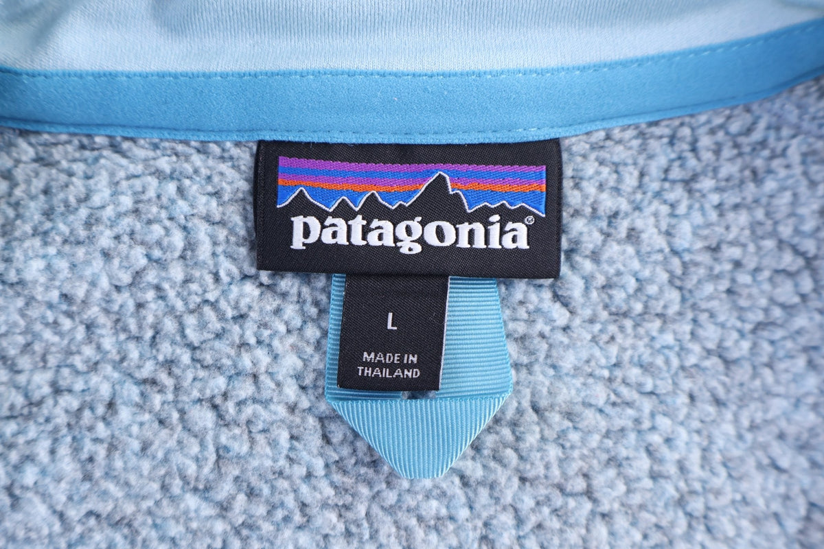 Patagonia Logo Patch Blue Quarter Zip Sweater