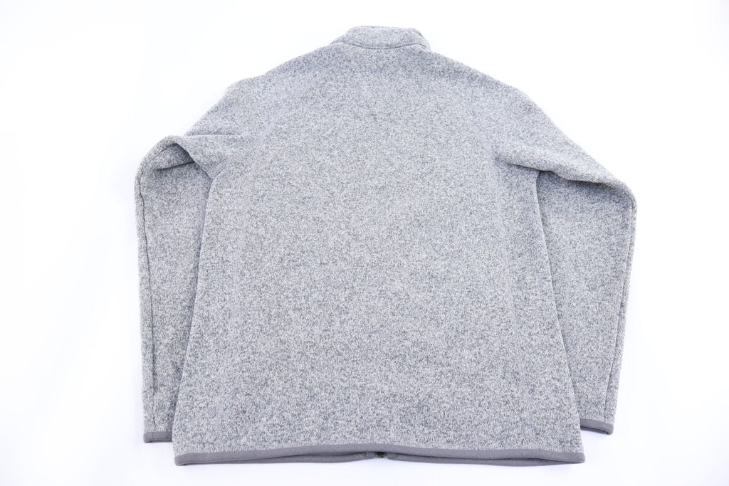 Patagonia Logo Patch Grey Full Zip Sweater