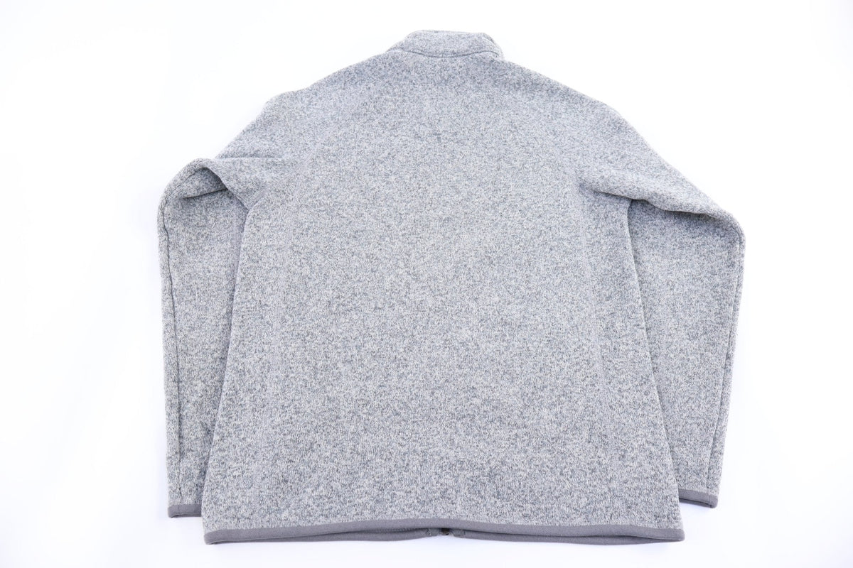 Patagonia Logo Patch Grey Full Zip Sweater