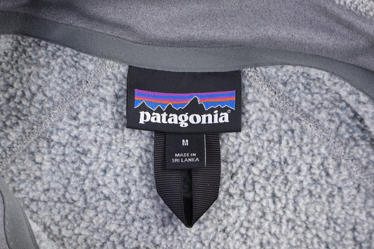 Patagonia Logo Patch Grey Full Zip Sweater