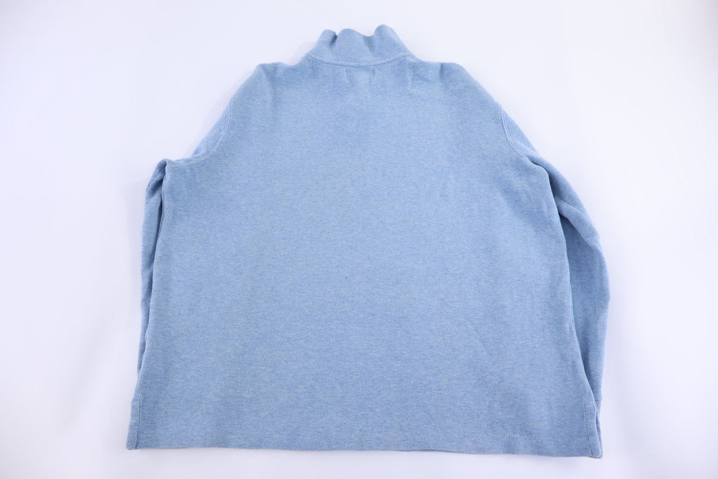 Polo by Ralph Lauren Embroidered Logo Blue Quarter Zip Sweater