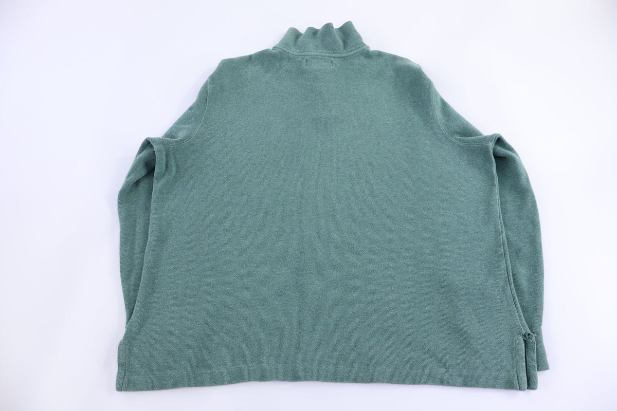Polo by Ralph Lauren Embroidered Logo Green Quarter Zip Sweater