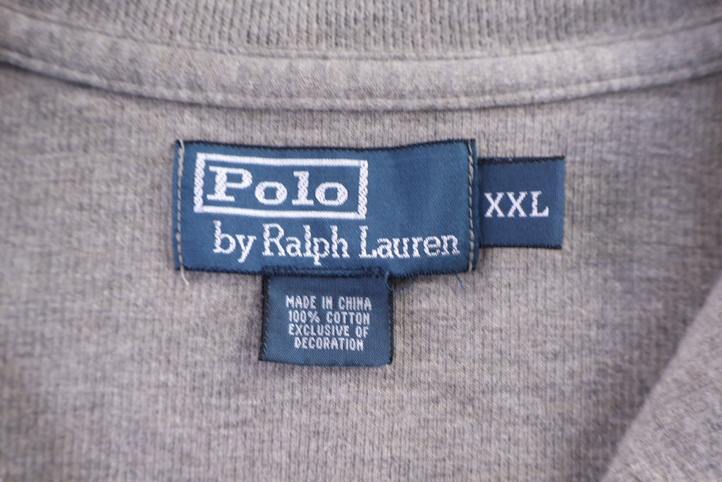Polo by Ralph Lauren Embroidered Logo Grey Quarter Zip Sweater